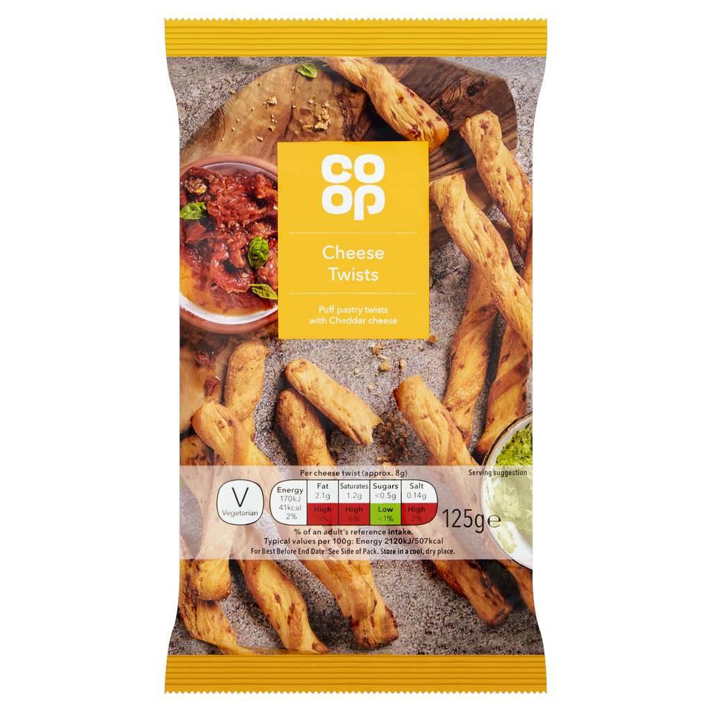 COOP CHEESE TWISTS 125G