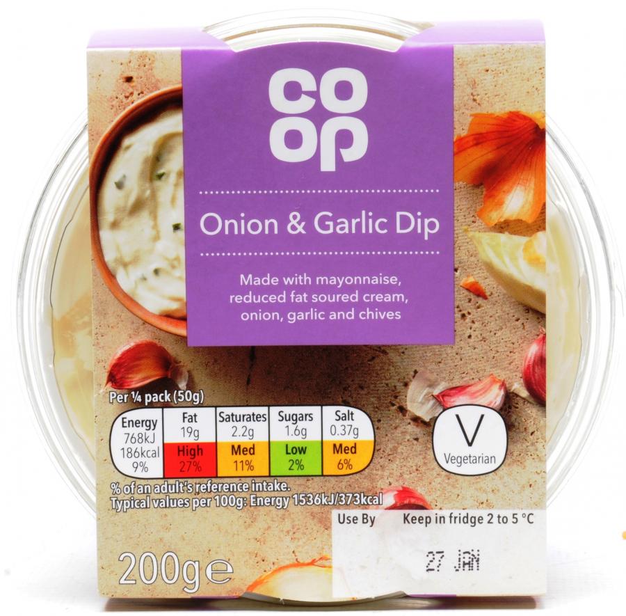COOP ONION AND GARLIC DIP 200G