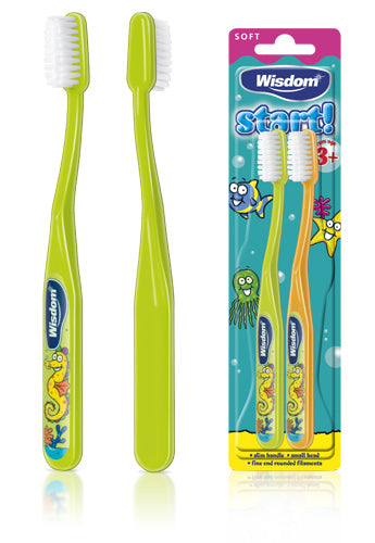 WISDOM START 1 CHILDS TOOTH BRUSH Twin Pack
