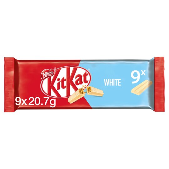 NESTLE KITKAT 2 FINGER WHITE CHOCOLATE 9PK  (9X20.7G)