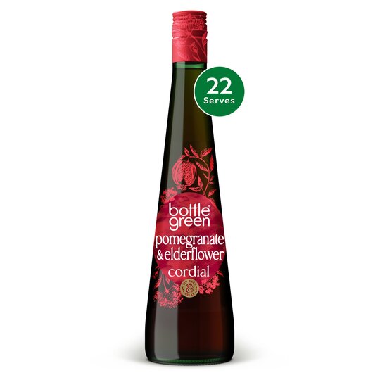 BOTTLE GREEN POMEGRANATE & ELDERFLOWER CORDIAL