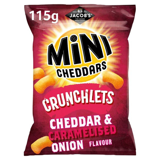 JACOBS MINI CHEDDARS CHEDDAR & CARAMALISED ONION PM1