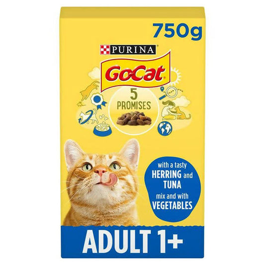 GO CAT DRY CAT FOOD TUNA HERRING & VEG 750G