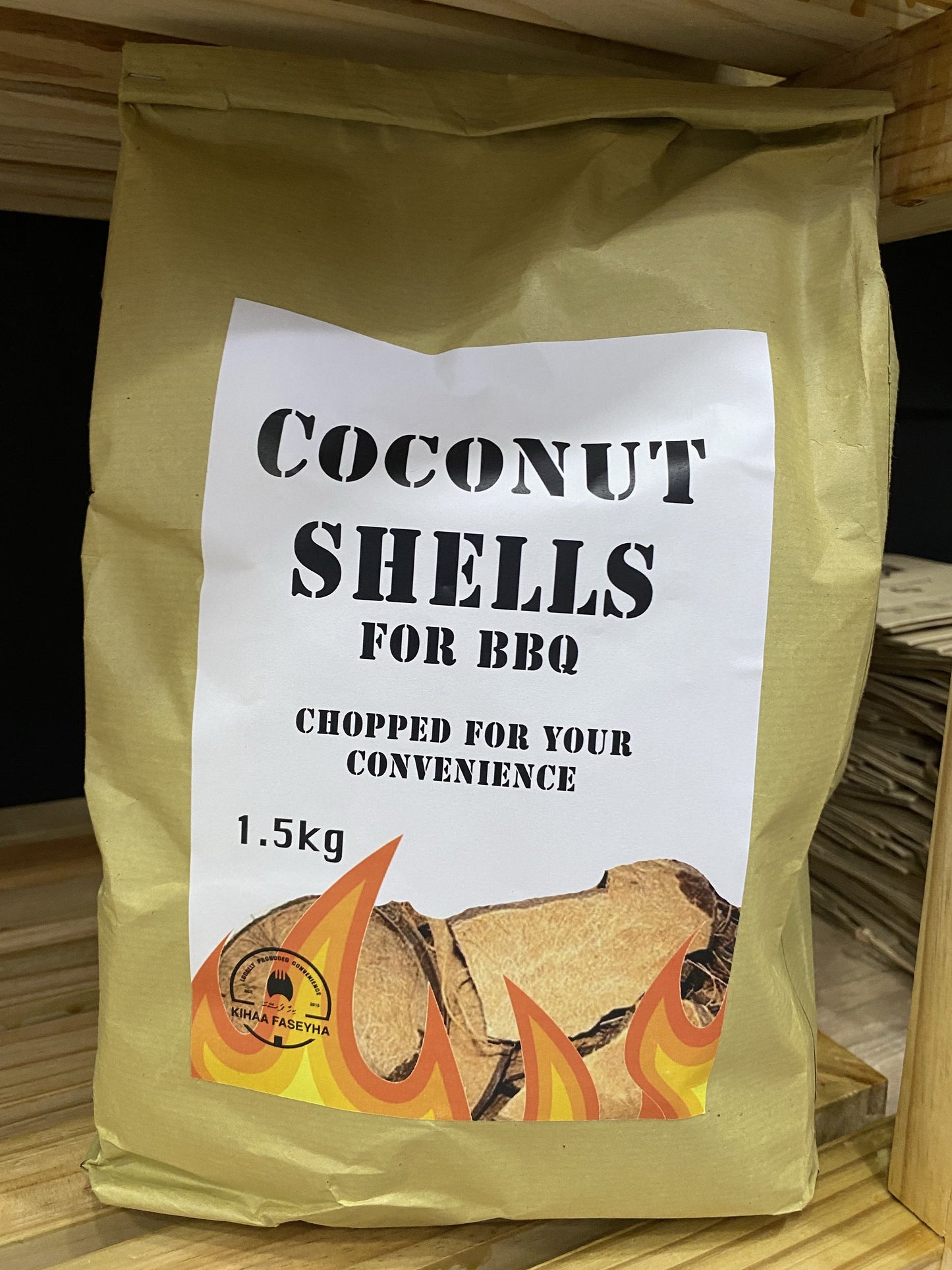 Coconut Shells for BBQ 1.5 KG by Kihaa Faseyha