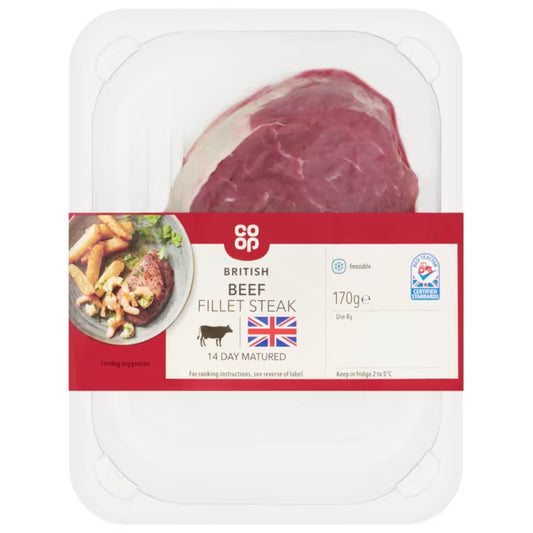 Co-op British Beef Fillet Steak 170g