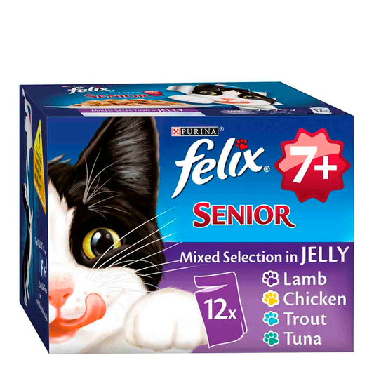 FELIX SENIOR MIXED SELECTION IN JELLY 12X100G