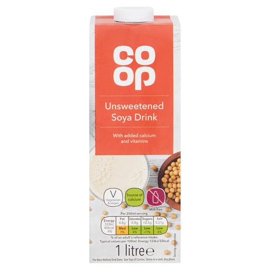 COOP SOYA MILK UNSWEETENED