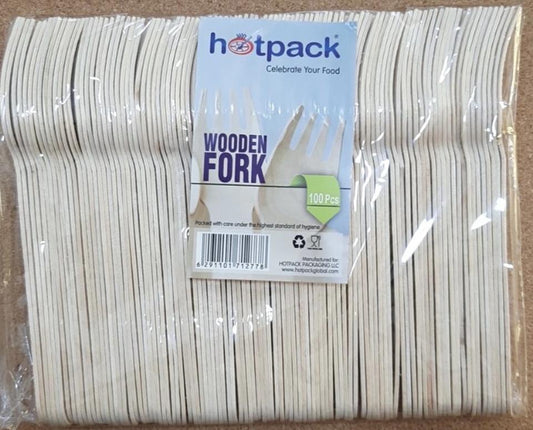 Hotpack Wooden Folk 100 pcs pack